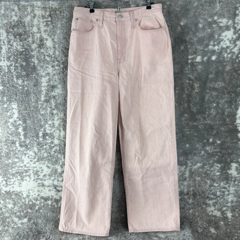 Madewell Pink Flare Jeans with Wide Leg